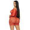 LEG AVENUE MINI VESTIDO HEART NET TALLA ÚNICA - ROSA - Imagen 2