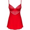 OBSESSIVE - INGRIDIA CHEMISE  TANGA ROJO XS/S - Imagen 5