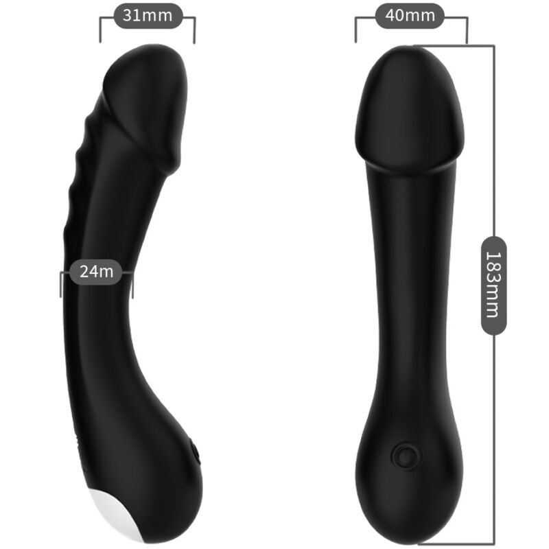 ARMONY - DILDO VIBRATOR G-SPOT SILICONE BLACK - Imagen 3