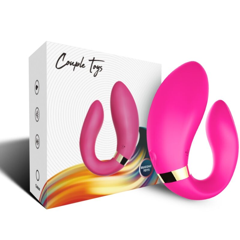 ARMONY - CRESCENT VIBRATOR FOR COUPLES REMOTE CONTROL FUCHSIA - Imagen 4