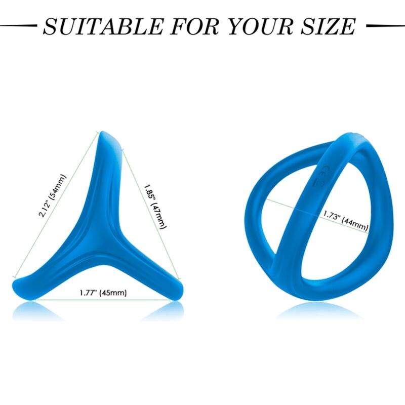 ARMONY - TRESOR DOUBLE SILICONE RING BLUE - Imagen 2