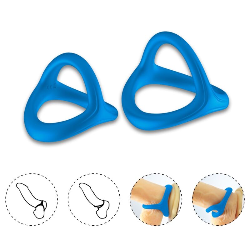 ARMONY - TRESOR DOUBLE SILICONE RING BLUE - Imagen 3