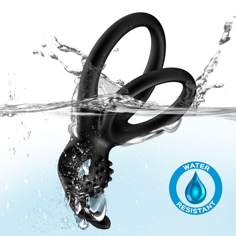 ARMONY - TRAVELER DOUBLE VIBRATOR RING FOR COUPLES RABBIT BLACK - Imagen 2