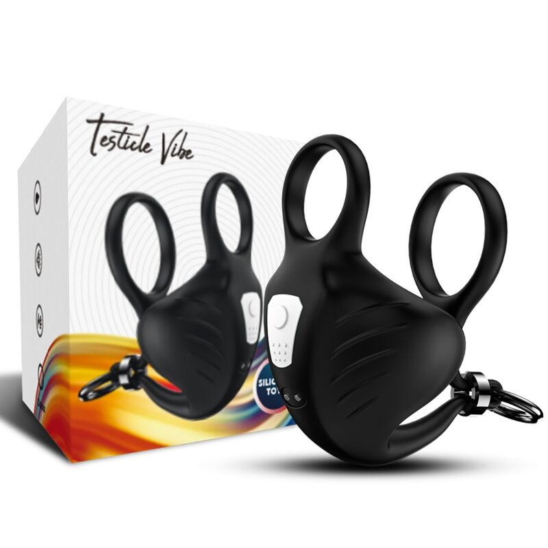 ARMONY - MANTA SCROTUM VIBRATOR RING BLACK - Imagen 4
