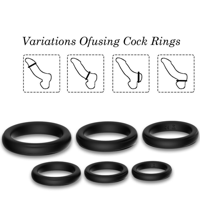 ARMONY - LOCK RINGS SILICONE BLACK - Imagen 3