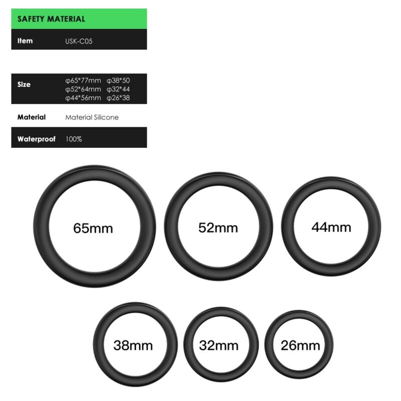 ARMONY - LOCK RINGS SILICONE BLACK - Imagen 2