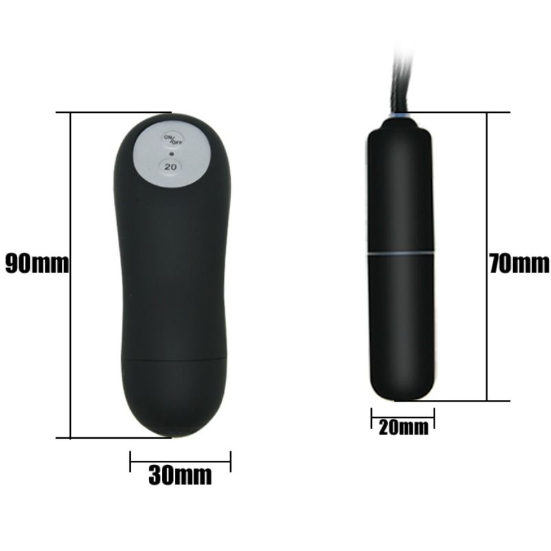 BAILE - TANGA CON BALA VIBRADORA Y CONTROL REMOTO NEGRO - Imagen 5