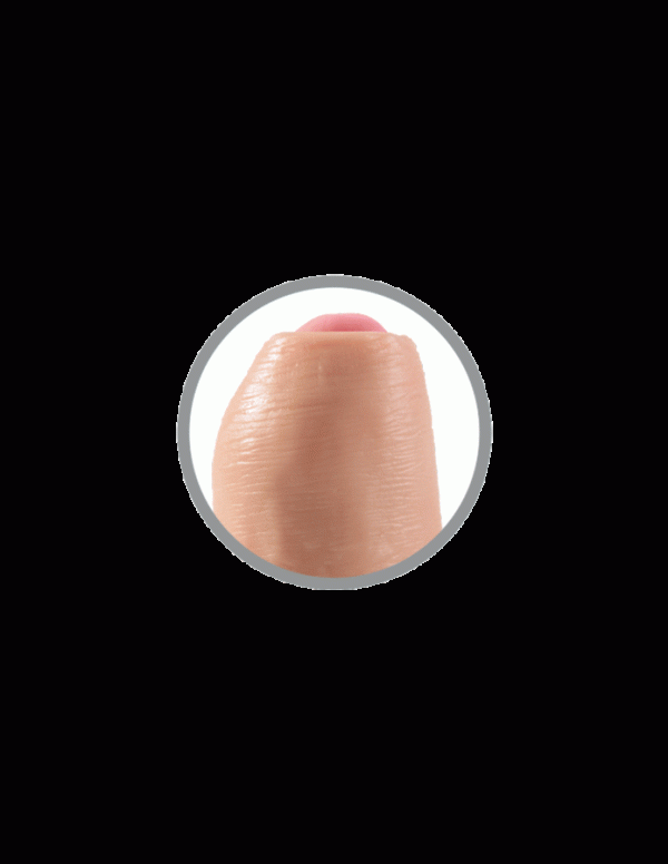 KING COCK - DILDO REALÍSTICO UNCUT NATURAL 23 CM - Imagen 2