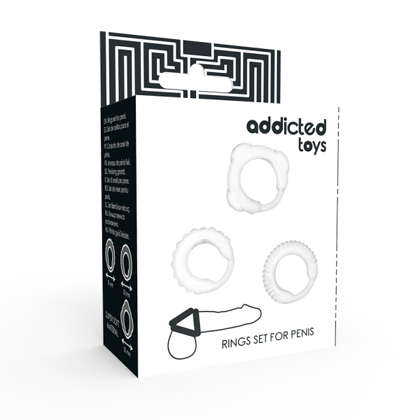 ADDICTED TOYS - SET 3 ANILLOS PENE CLEAR - Imagen 4