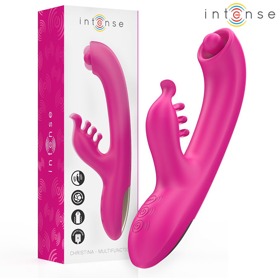 INTENSE - CHRISTINA VIBRADOR MULTIFUNCIÓN RABBIT 22.5 CM ROSA - Imagen 2