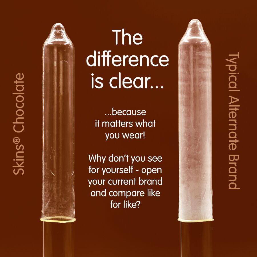 SKINS - PRESERVATIVOS PREMIUM SABOR CHOCOLATE PACK 4 - Imagen 3