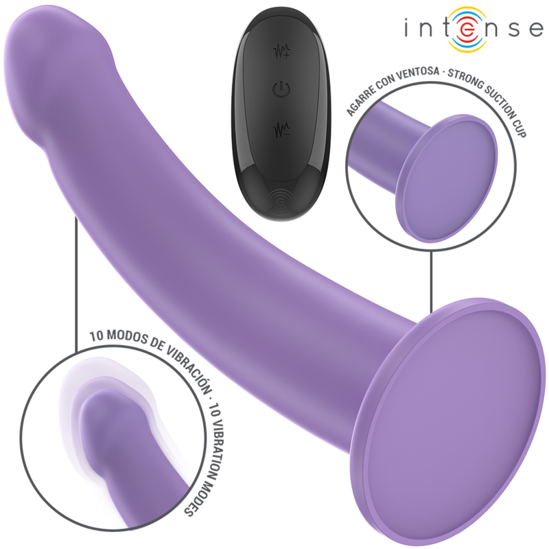 INTENSE - EDDIE VIBRADOR 17,5 CM 10 VIBRACIONES MORADO CONTROL REMOTO - Imagen 2