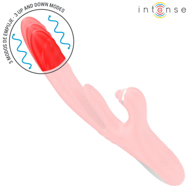 INTENSE - ROSALIA VIBRADOR MULTIFUNCIÓN 3 EN 1 ROJO - Imagen 4