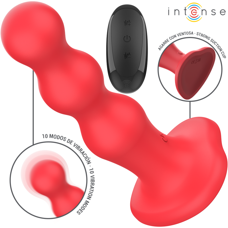 INTENSE - CODY VIBRADOR CON VENTOSA ROJO CONTROL REMOTO - Imagen 2