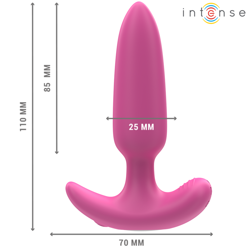 INTENSE - ROSS PLUG ANAL 10 VIBRACIONES ROSA CONTROL REMOTO - Imagen 3