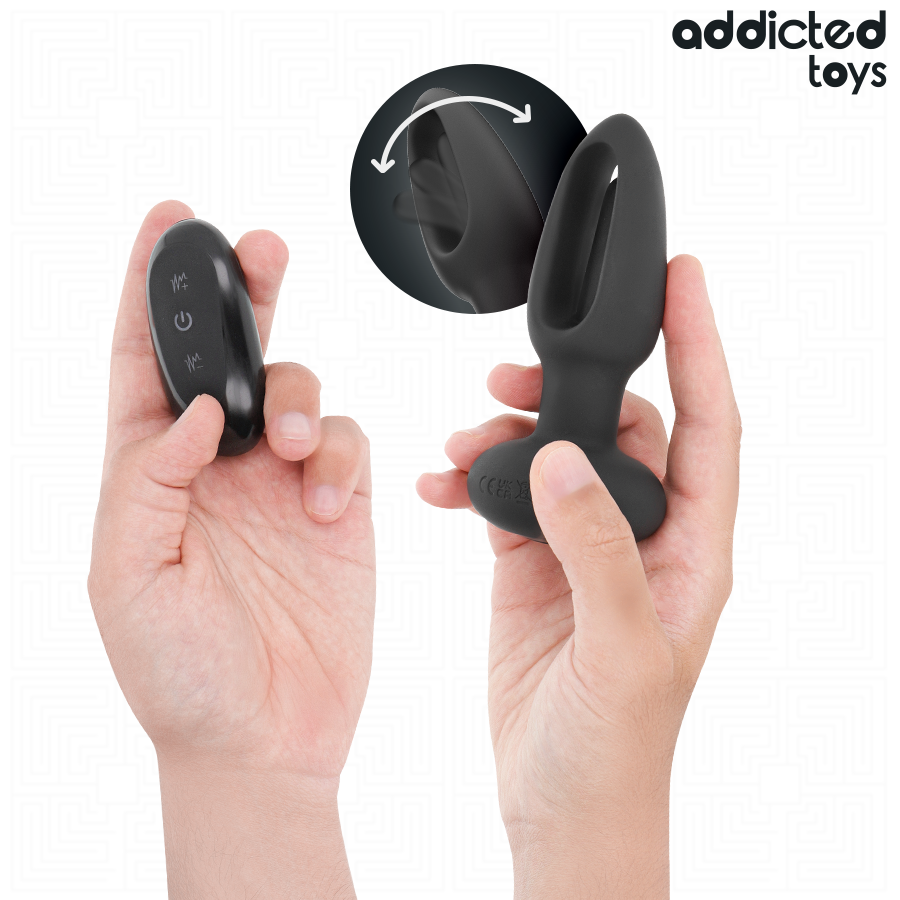 ADDICTED TOYS - PLUG ANAL CON LENGUA VIBRADORA Y CONTROL REMOTO - Imagen 3