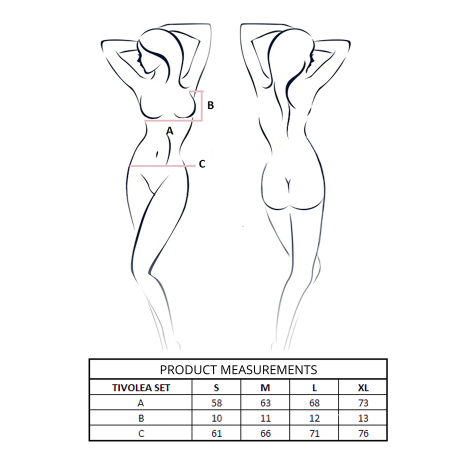 PASSION - TIVOLEA SET SUJETADOR + TANGA ROSA CLARO S/M - Imagen 4