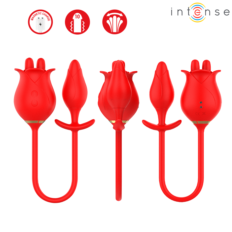 INTENSE - MELANIE DOBLE ESTIMULADOR CLÍTORIS CON LENGUA ZIGZAG - Imagen 4