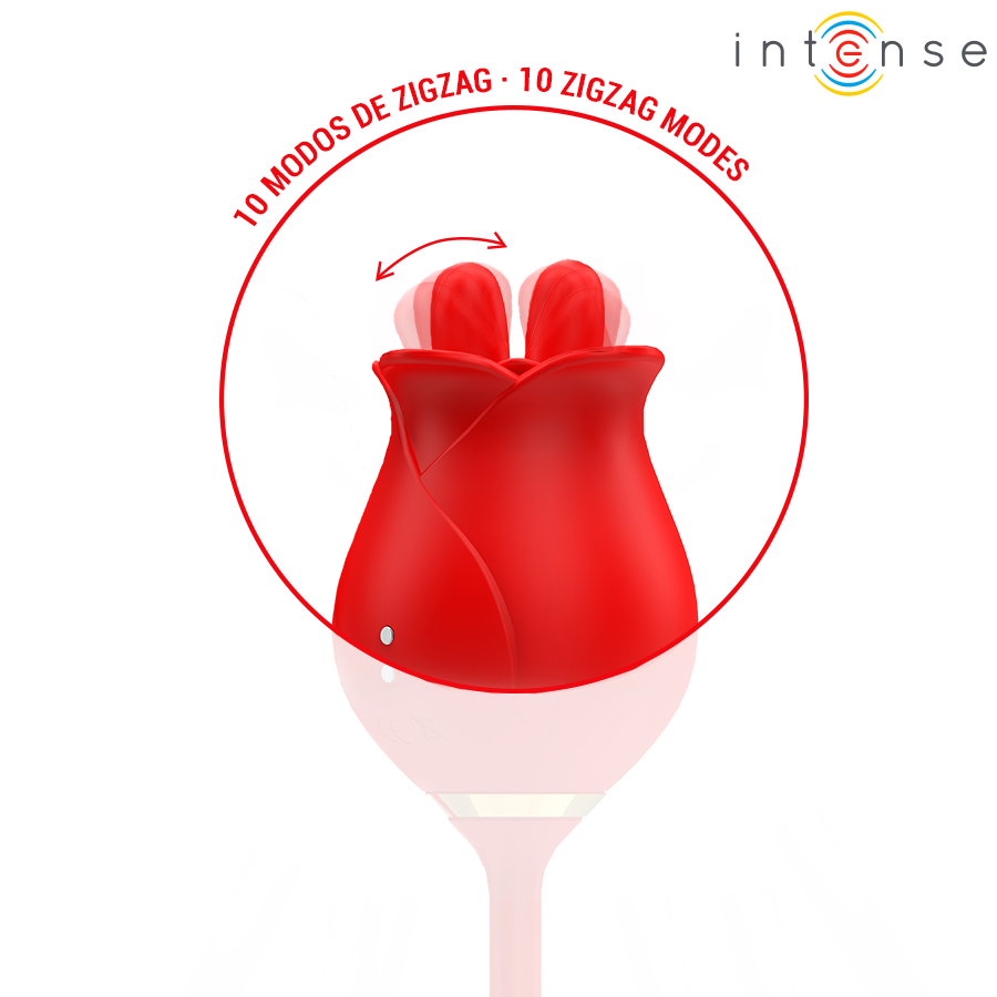 INTENSE - MELANIE DOBLE ESTIMULADOR CLÍTORIS CON LENGUA ZIGZAG - Imagen 3