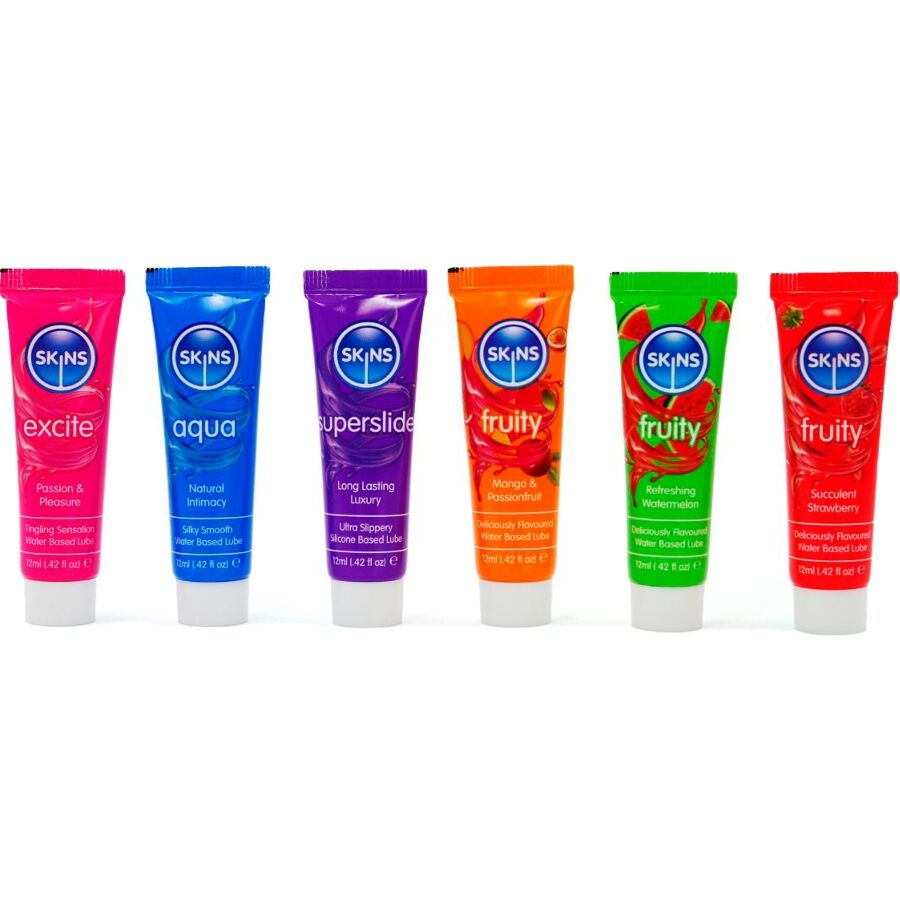 SKINS - VITAL FRUITY LUBES KIT LUBRICANTES 6 x 12 ML - Imagen 2