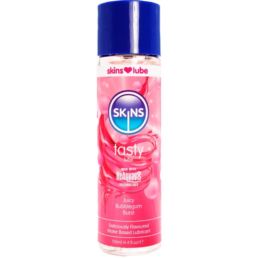 SKINS - TASTY LUBRICANTE BASE DE AGUA CHICLE 130 ML