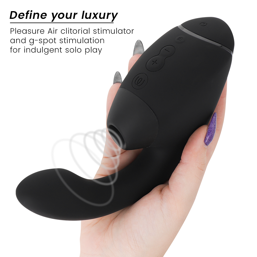 WOMANIZER - DUO NEXT ESTIMULADOR VIBRADOR DUAL CLÍTORIS PUNTOG NEGRO - Imagen 3