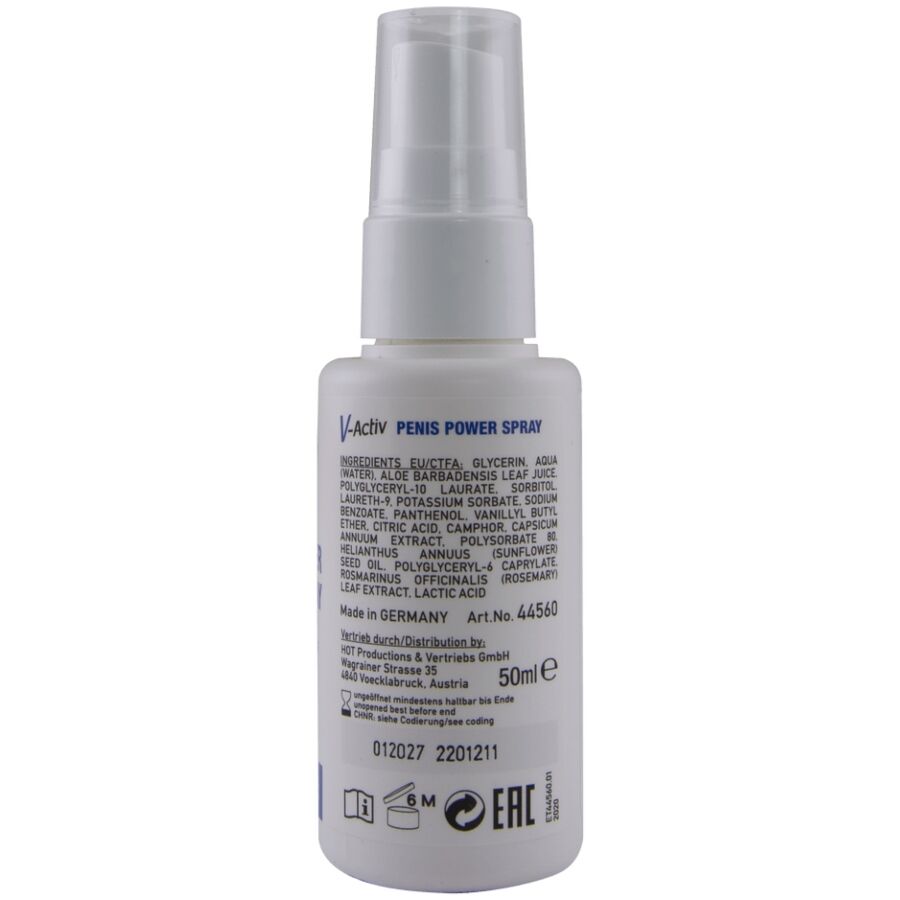 HOT - V-ACTIV PENIS POWER SPRAY PARA HOMBRE 50 ML - Imagen 2