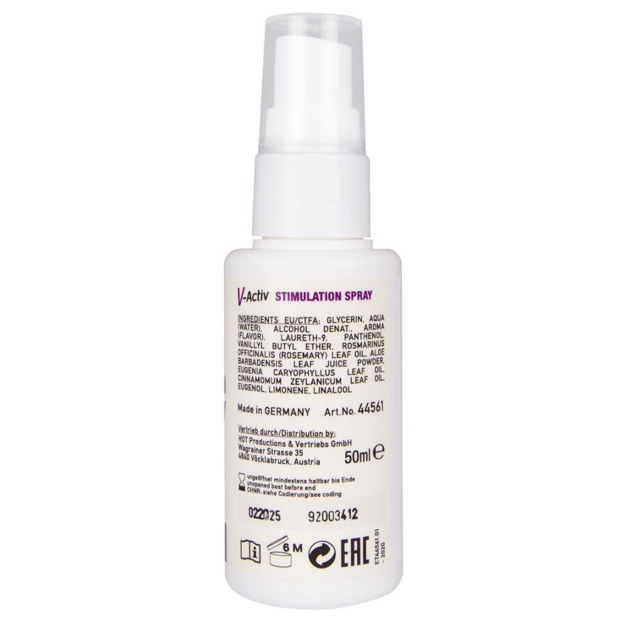 HOT - V-ACTIV SPRAY ESTIMULANTE PARA MUJER 50 ML - Imagen 2