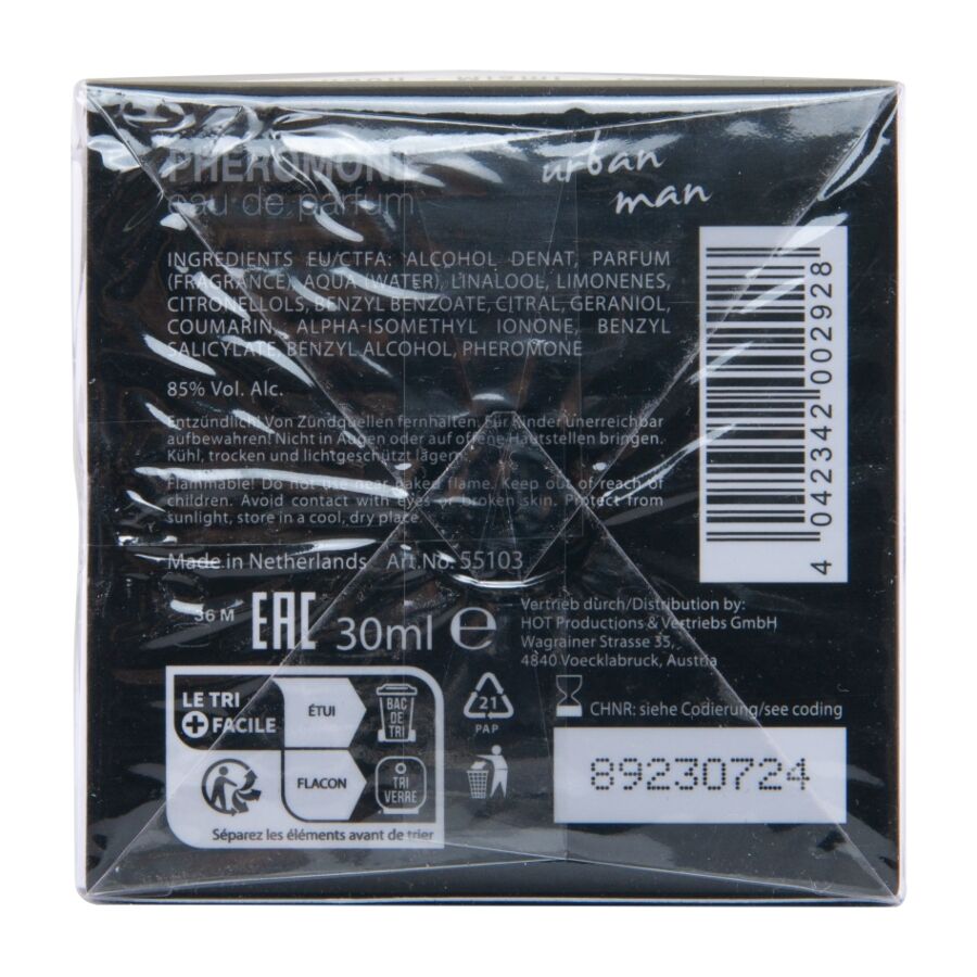 HOT - PERFUME CON FEROMONAS TOKYO URBAN HOMBRE 30 ML - Imagen 5