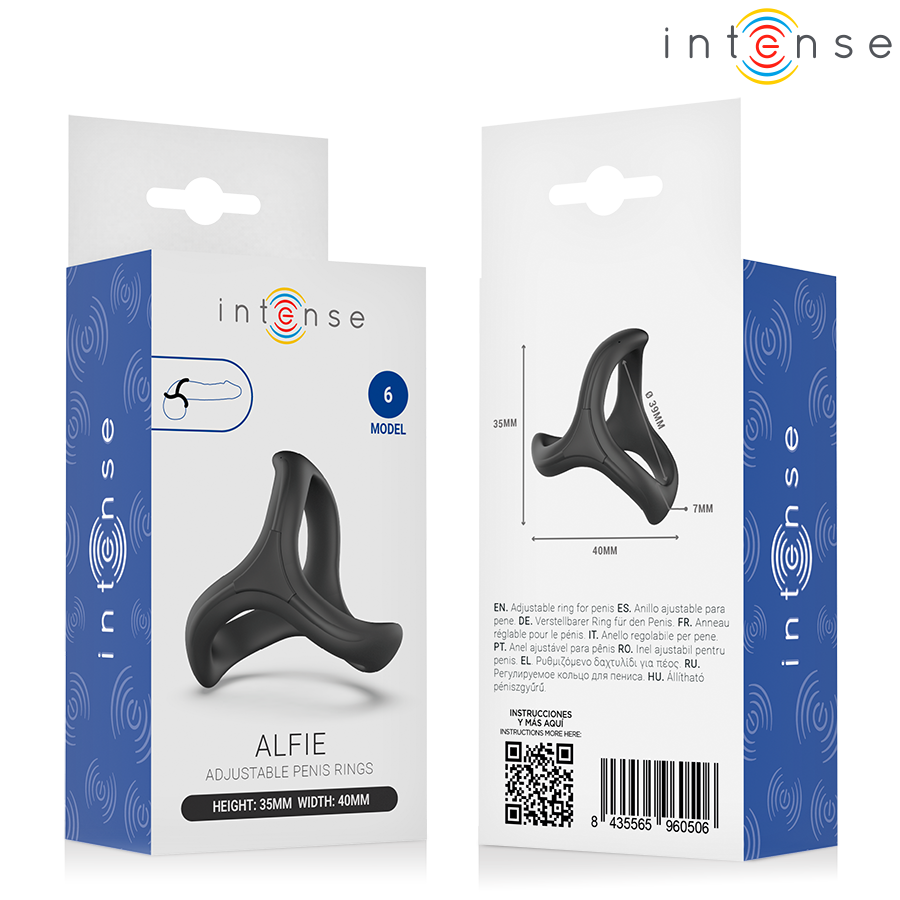 INTENSE - ALFIE ADJUSTABLE TRIPLE PENIS RING MODEL 6 - Imagen 5
