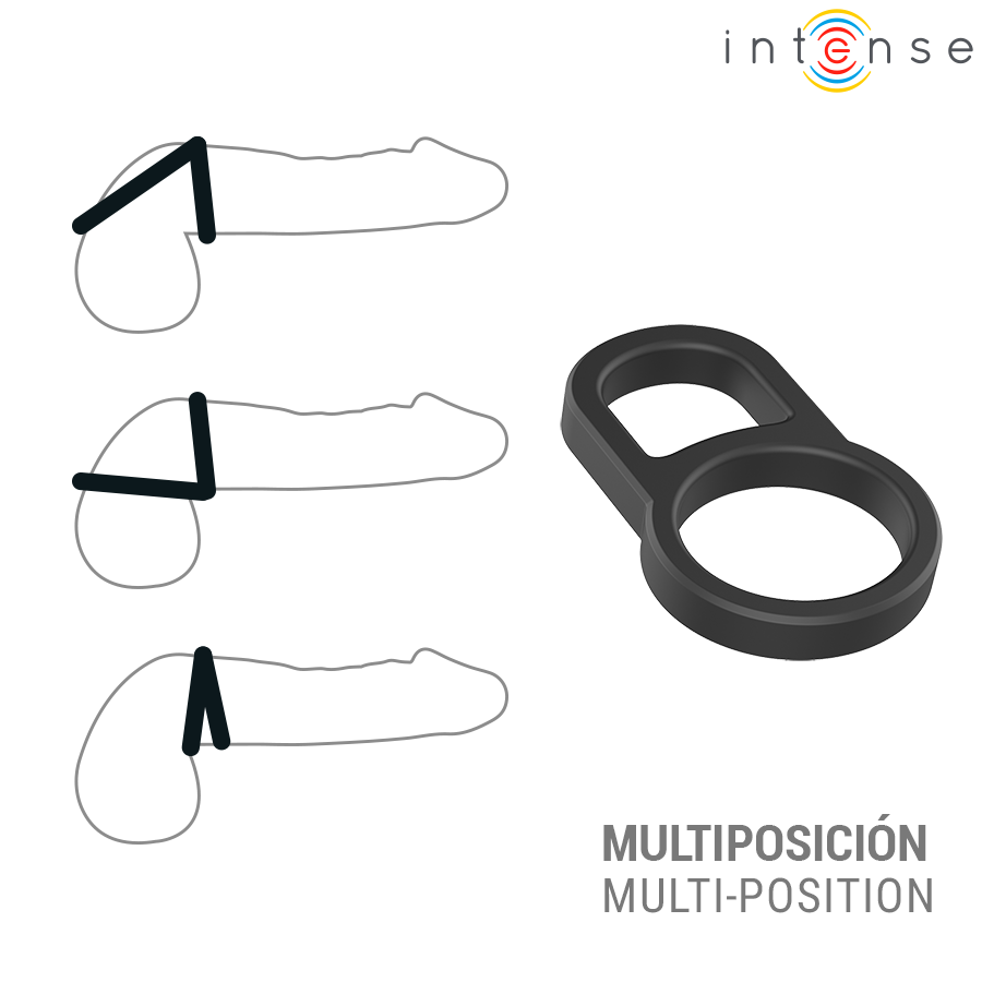INTENSE - CONLETH ADJUSTABLE DOUBLE PENIS RING MODEL 3 - Imagen 3