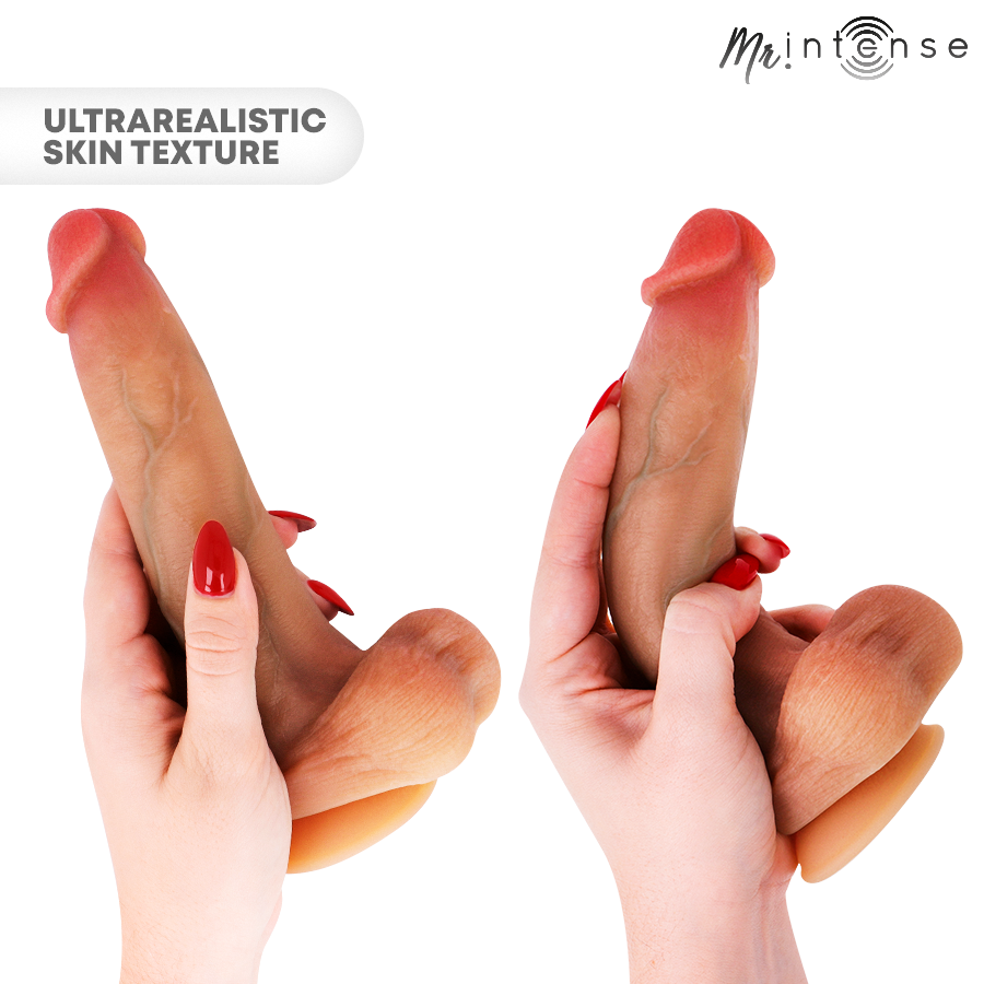 MR INTENSE - BRUCE M SILICONE DILDO WITH TESTICLES 20 CM -Ø- 4.5 CM - Imagen 2