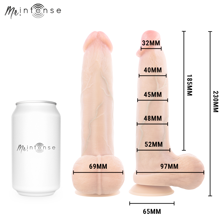 MR INTENSE - BRUCE L DILDO SILICONE 23 CM -Ø- 5.2 CM - Imagen 5