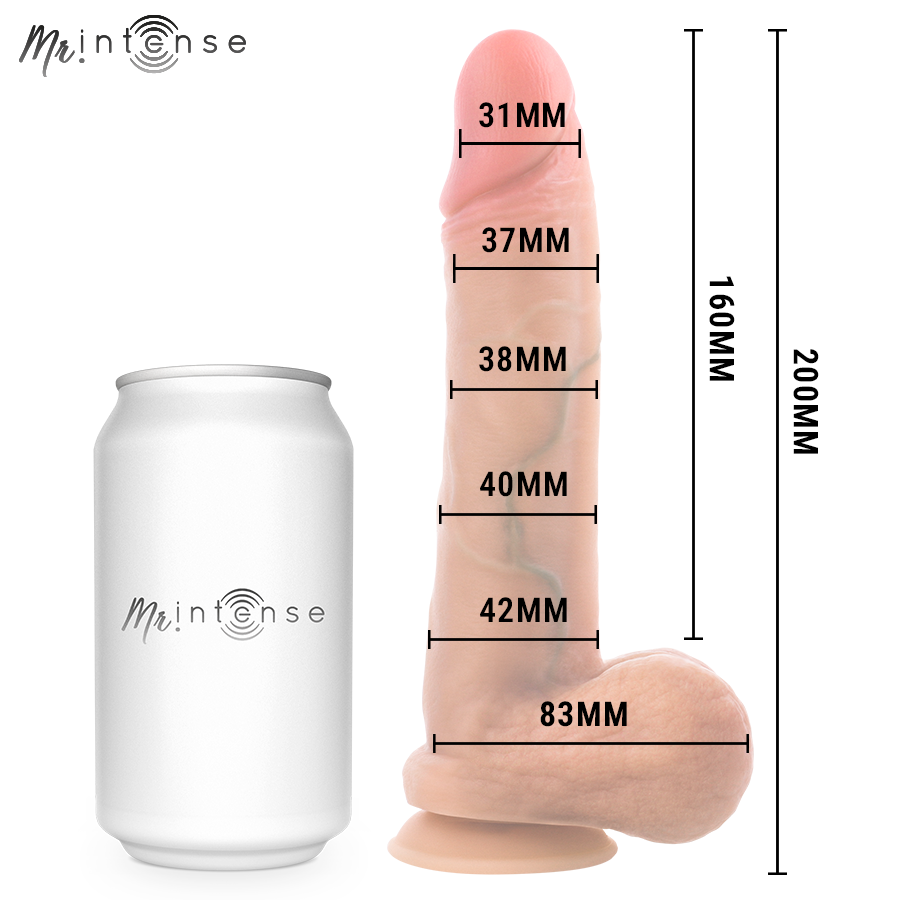 MR INTENSE - GARY M ULTRA-REALISTIC SILICONE COCK WITH TESTICLES 20 CM -Ø- 4.2 CM - Imagen 5