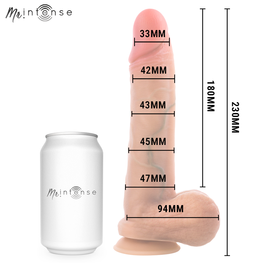MR INTENSE - GARY L ULTRA-REALISTIC SILICONE COCK WITH TESTICLES 23 CM - Ø- 4.7 CM - Imagen 5