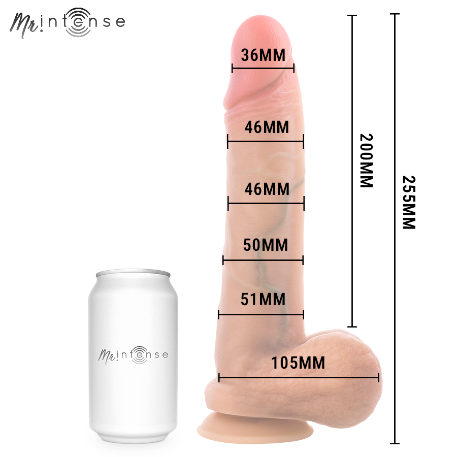 MR INTENSE - GARY XL ULTRA-REALISTIC SILICONE COCK WITH TESTICLES 25.5 CM -Ø- 5.1 CM - Imagen 5