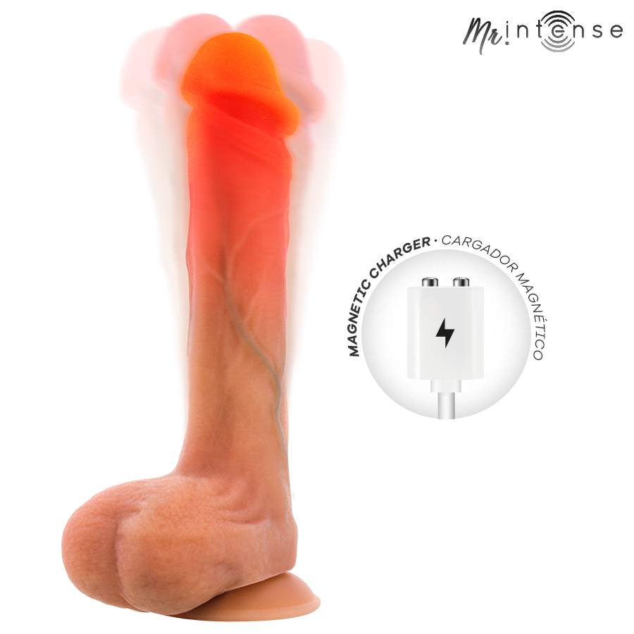 MR INTENSE - BRADLEY SILICONE VIBRATING DILDO WITH HEAT EFFECT AND REMOTE CONTROL 21 CM -Ø- 4.2 CM - Imagen 2