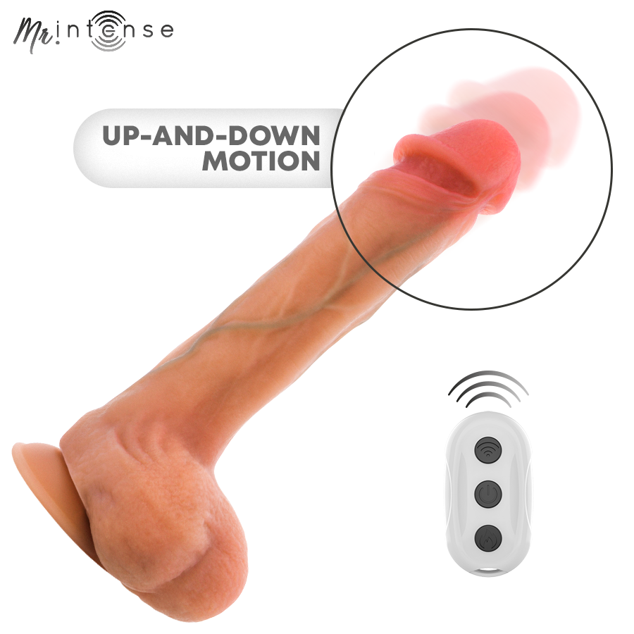 MR INTENSE - BRADLEY SILICONE VIBRATING DILDO WITH HEAT EFFECT AND REMOTE CONTROL 21 CM -Ø- 4.2 CM - Imagen 4