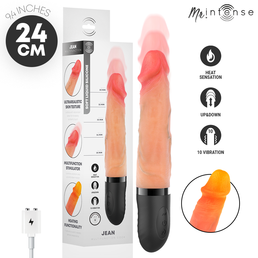 MR INTENSE - JEAN UPDOWN VIBRATOR WITH HEAT EFFECT 24 CM -Ø- 3.8 CM