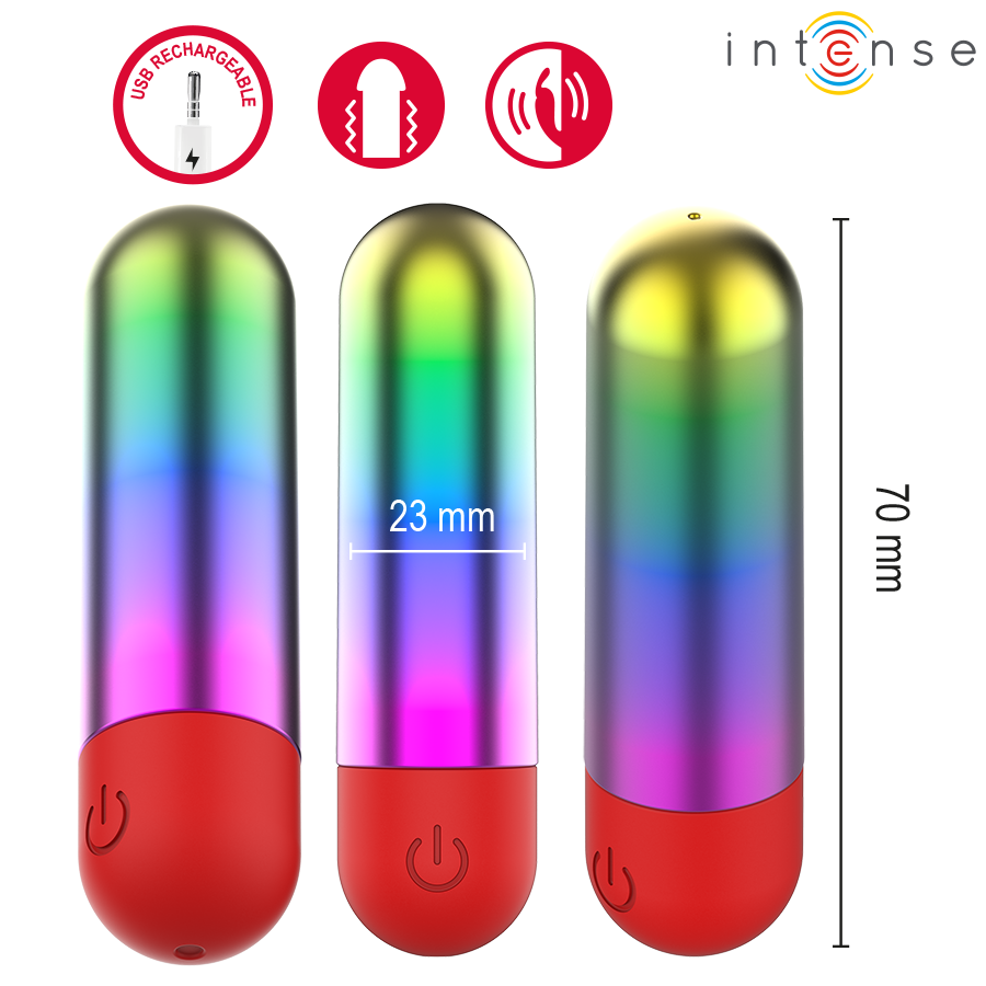 INTENSE - DEBBIE RAINBOW CLITORIS VIBRATING BULLET - Imagen 3