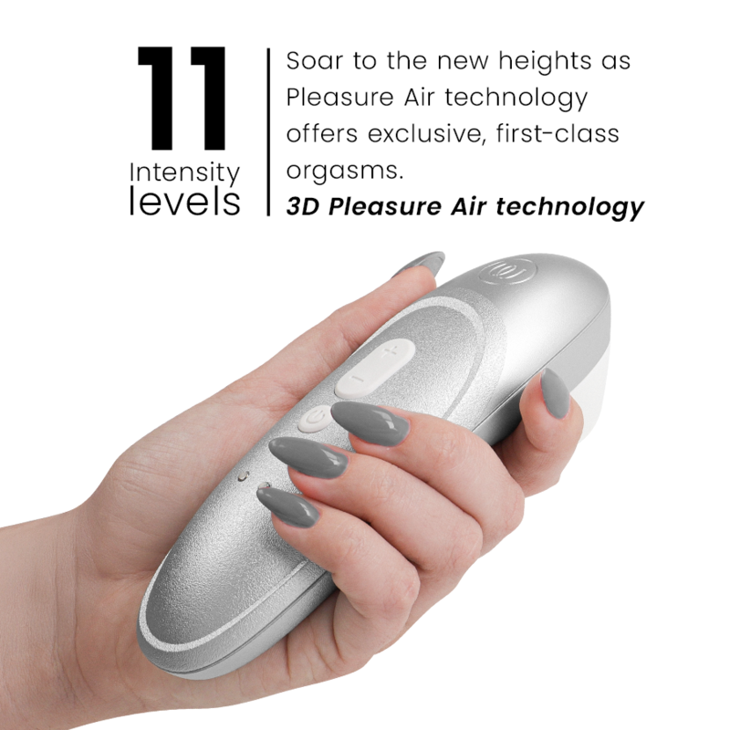 WOMANIZER - PRO VIBRANT CLITORAL STIMULATOR SILVER GREY - Imagen 2