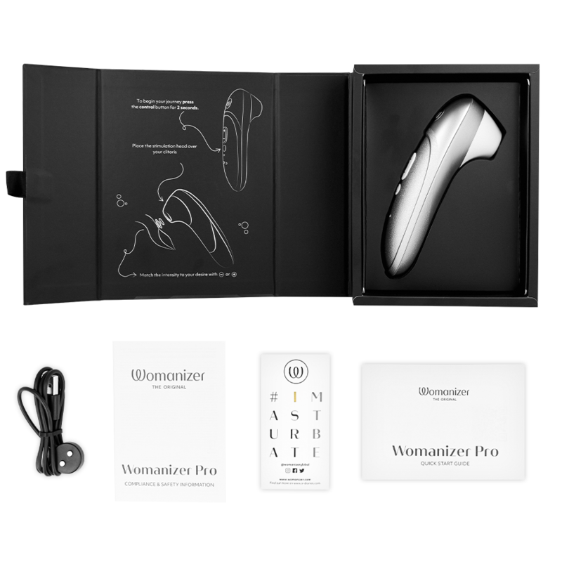 WOMANIZER - PRO VIBRANT CLITORAL STIMULATOR SILVER GREY - Imagen 5