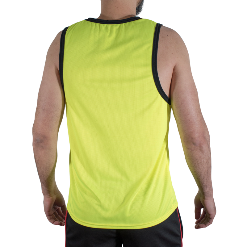 MACHO - CMV001 CAMISETA GYM AMARILLA S/M - Imagen 2
