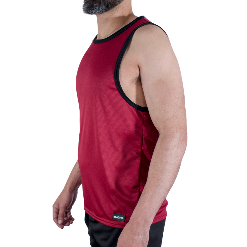 MACHO - CMV003 CAMISETA GYM GRANATE S/M - Imagen 2