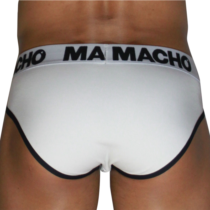 MACHO - MCH006 SLIP CLÁSICO BLANCO + NEGRO S - Imagen 3