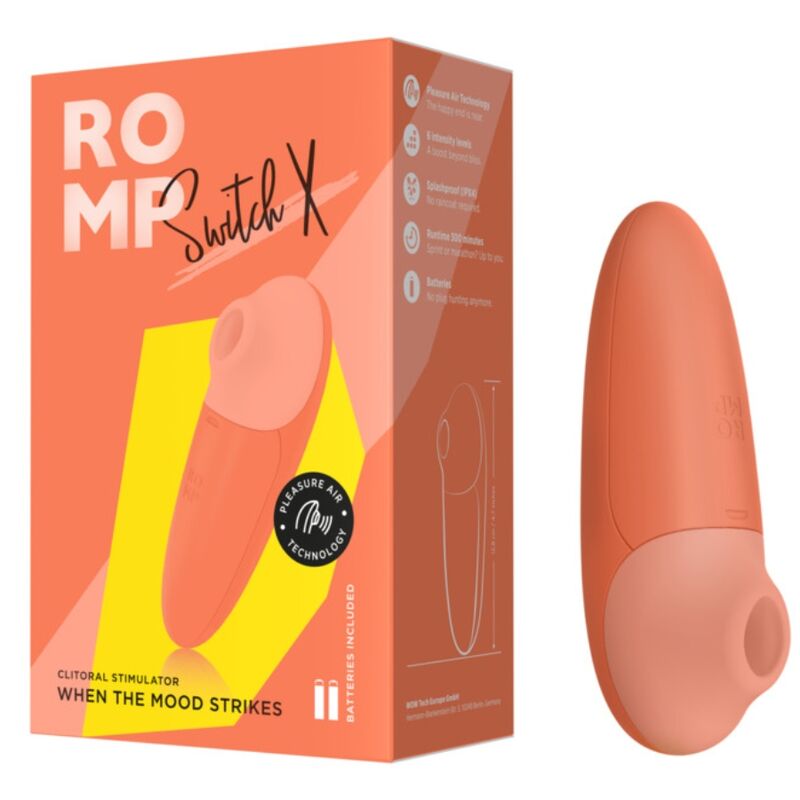 ROMP - SWITCH X CLITORAL STIMULATOR 6 LEVELS ORANGE - Imagen 5