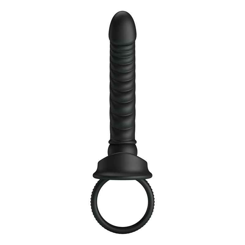 PRETTY LOVE - MERRITT ANAL VIBRATOR WITH RING AND VIBRATION BLACK
