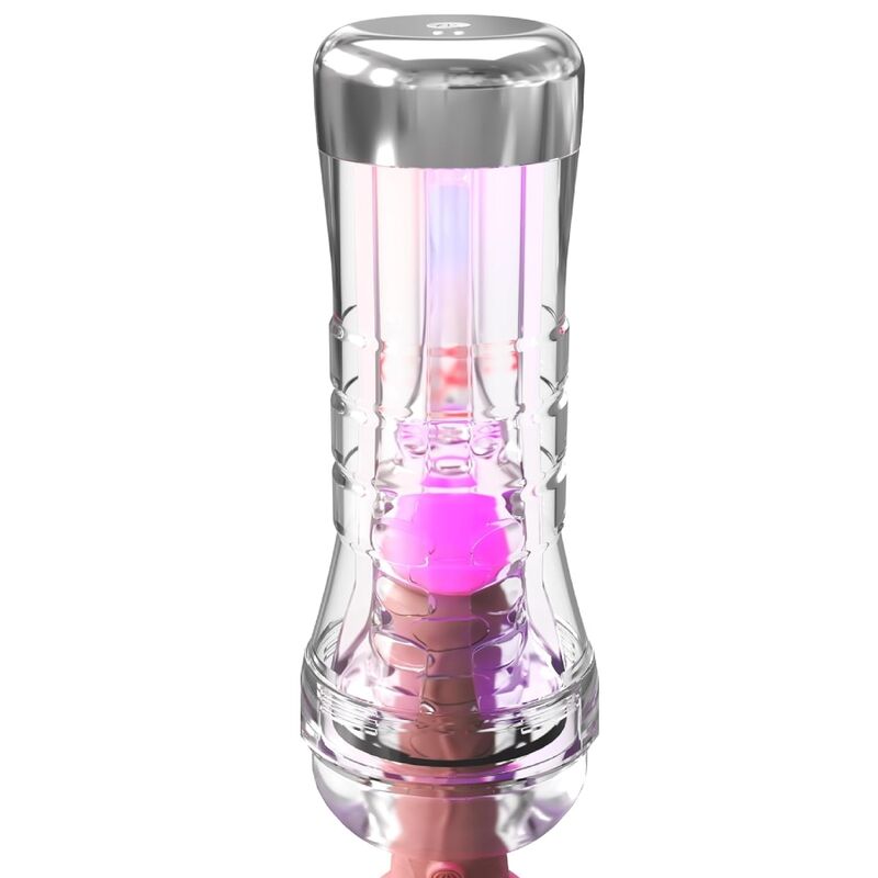 PDX ELITE - VIEWTUBE XXL LED TRANSPARENT STROKER 27.3 CM - Imagen 3