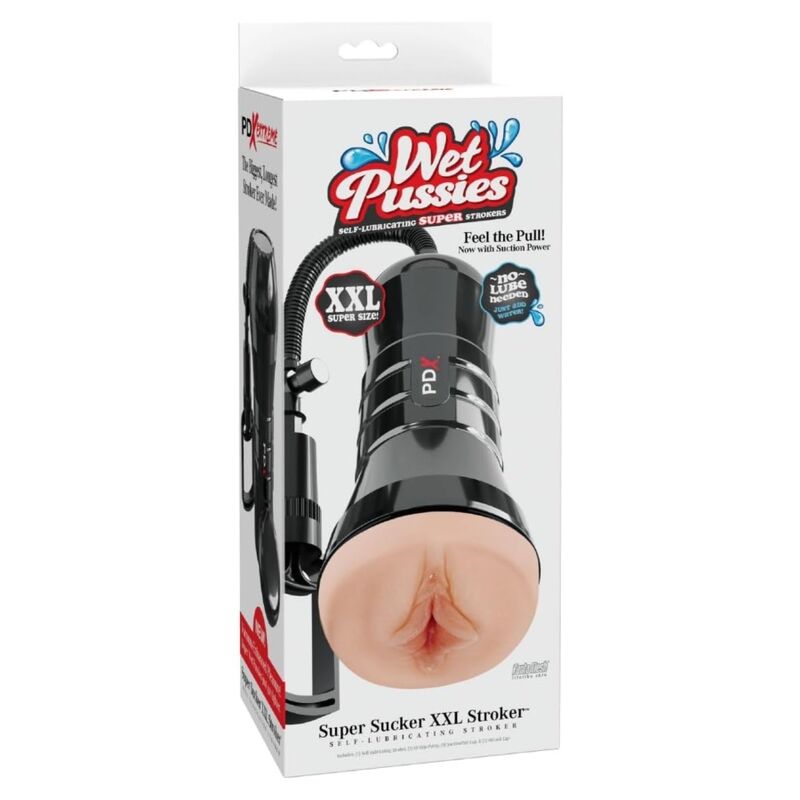 PDX EXTREME - WET PUSSIES SUPER SUCKER XXL LIGHT VAGINA STROKER WITH SUCTION 27.3 CM - Imagen 5