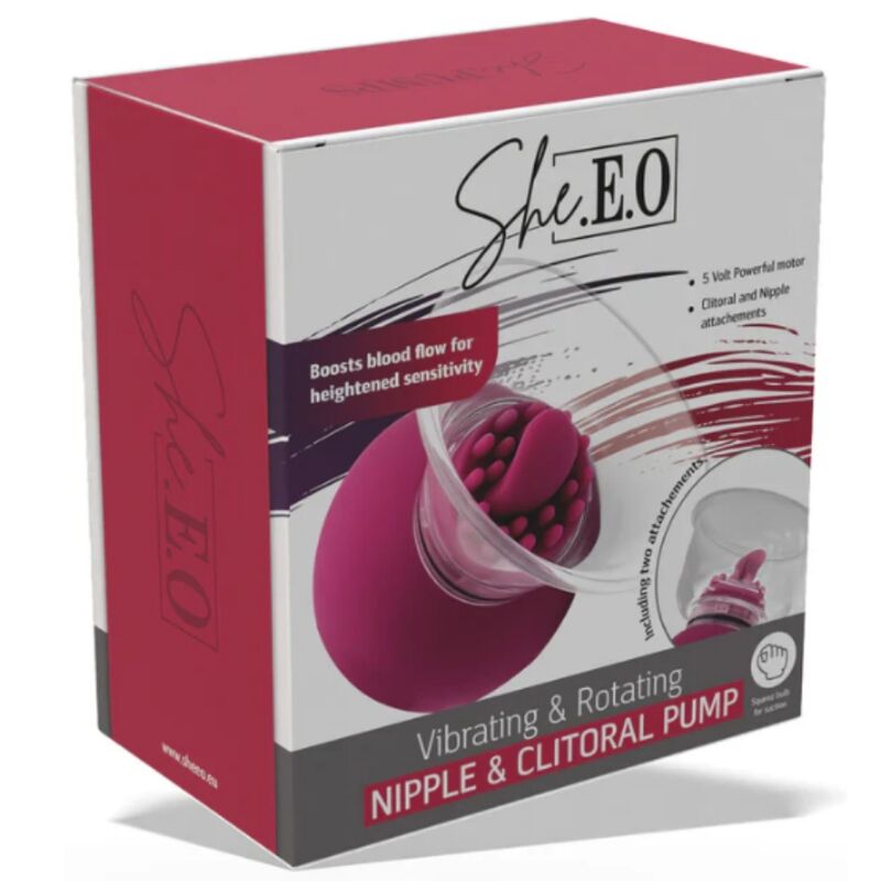 SHE.E.O - VIBRATING AND ROTATING PUMP FOR NIPPLES AND CLITORIS - Imagen 5